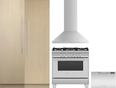 5 Piece Package Includes Refrigerator, Freezer, Range, Hood And Dishwasher